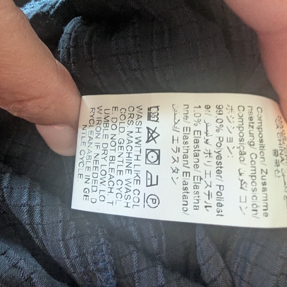 SHEIN Curve Women's Plus 3X Dark Blue Wide Leg Light Pull-on Pants With Side Tie - Picture 6 of 7